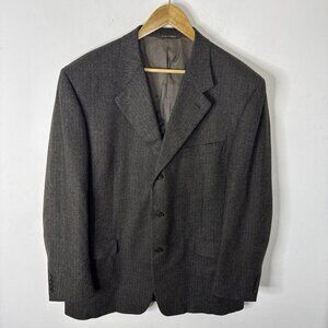 Canali Italy Wool Cashmere Men 48L Tall  Sports Coat Blazer 3 Button